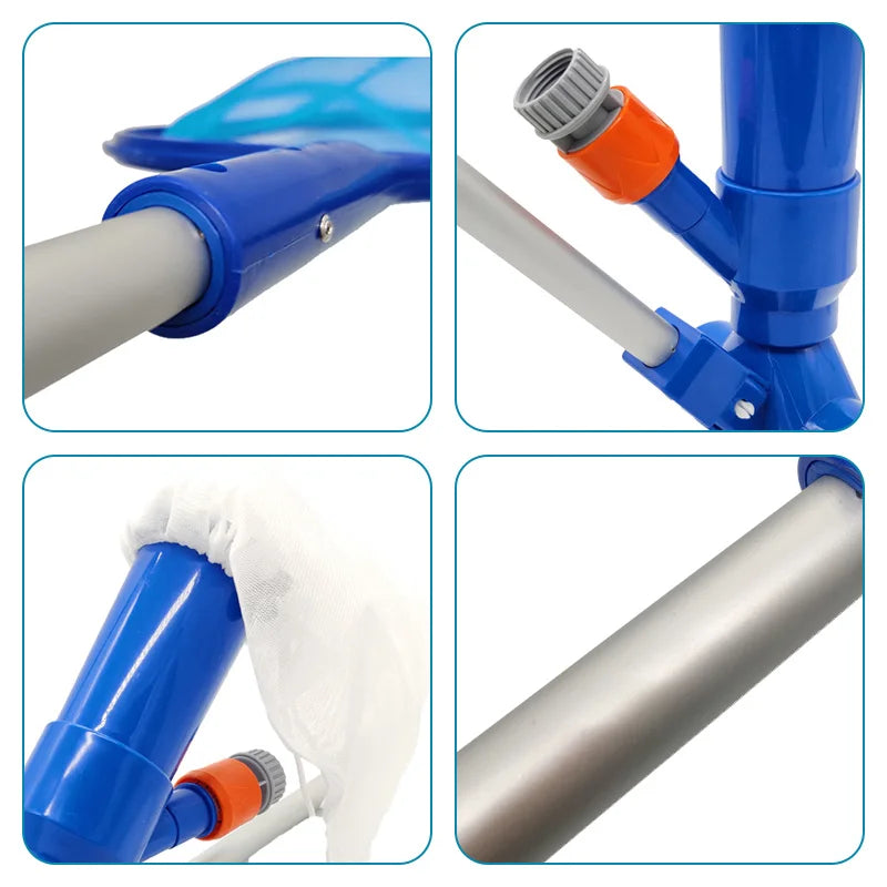 Pool Vacuum Cleaning Kit Clean Bottoms Net for Pool Filter Swimming Pool Vacuum Cleaner Set Cleaning Skimmer Pools Products Tool