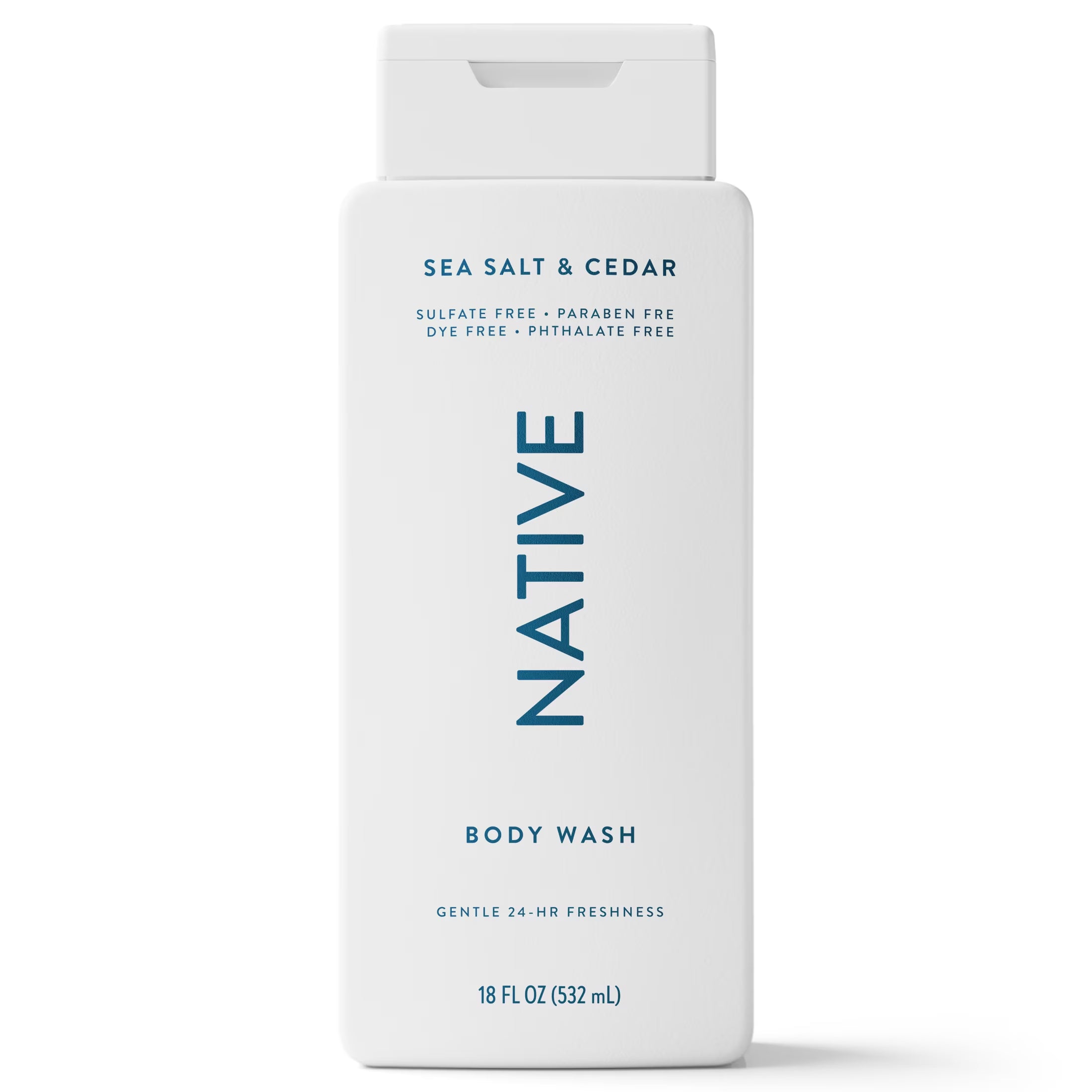 Body Wash, Sea Salt & Cedar, Sulfate Free, for Women & Men, 18 Fl Oz