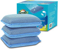 Miracle Microfiber Kitchen Sponge by Scrub-It - Non-Scratch Heavy Duty Dishwashing Cleaning Sponges- Machine Washable - (Blue)