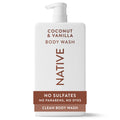 Body Wash, Coconut & Vanilla, Sulfate Free, 36 Fl Oz
