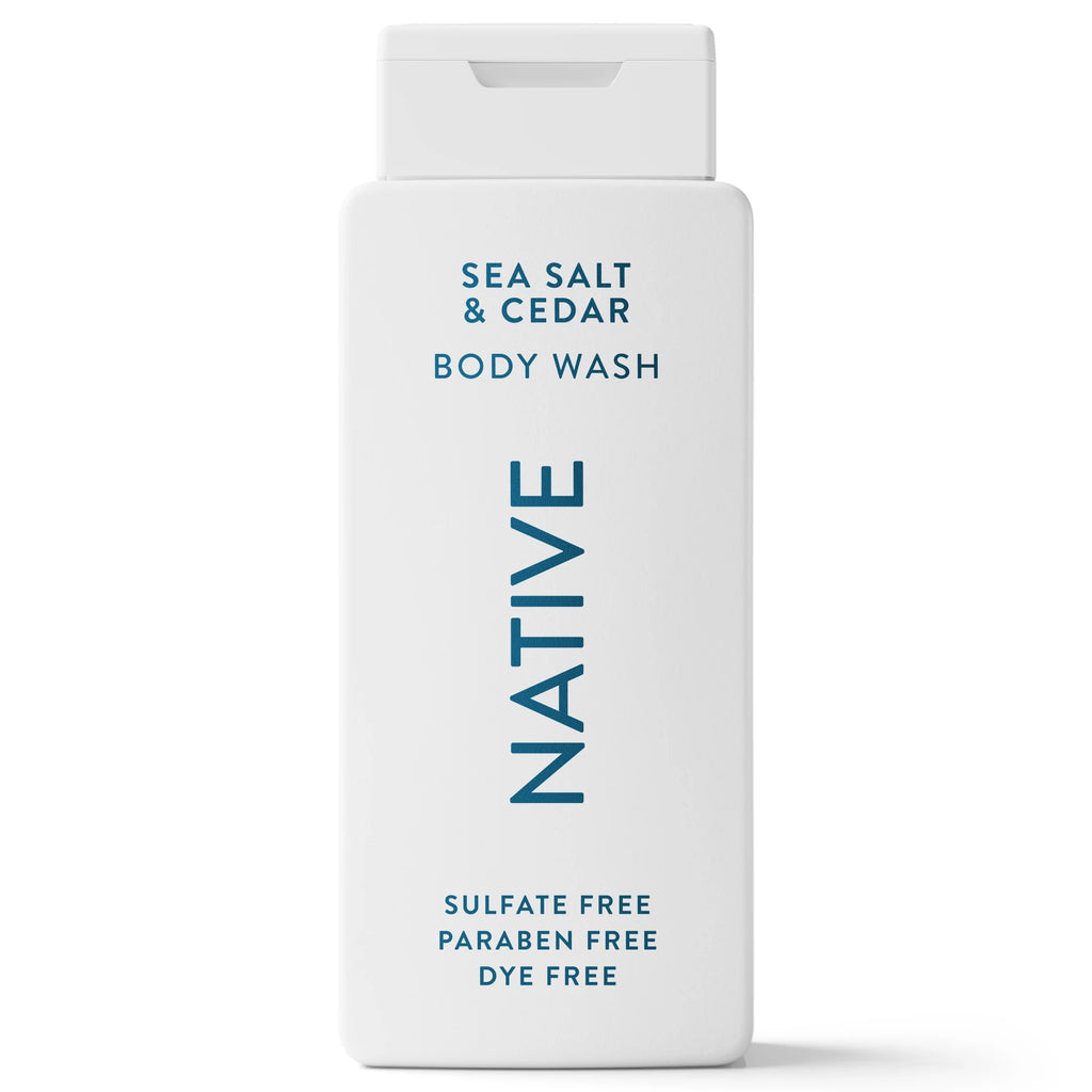 Body Wash, Sea Salt & Cedar, Sulfate Free, for Women & Men, 18 Fl Oz