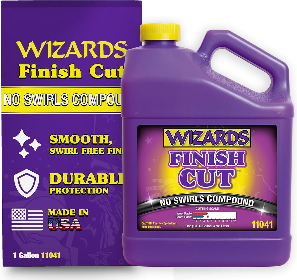 Finish Cut Compound - Levels Scratches and Brightens Dull Finishes with Smooth Show Finish - Non-Greasy and Water Based with Easy Clean-Up - Marine Compound and Finishing Material - 1 Gallon